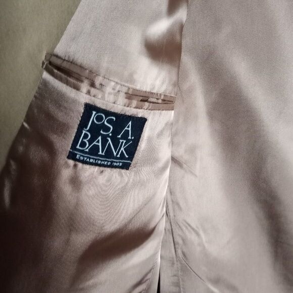 Jos. A. Bank Men's Cashmere Tan Fully Lined Single Breast Blazer Sportscoat 43L - Picture 7 of 11